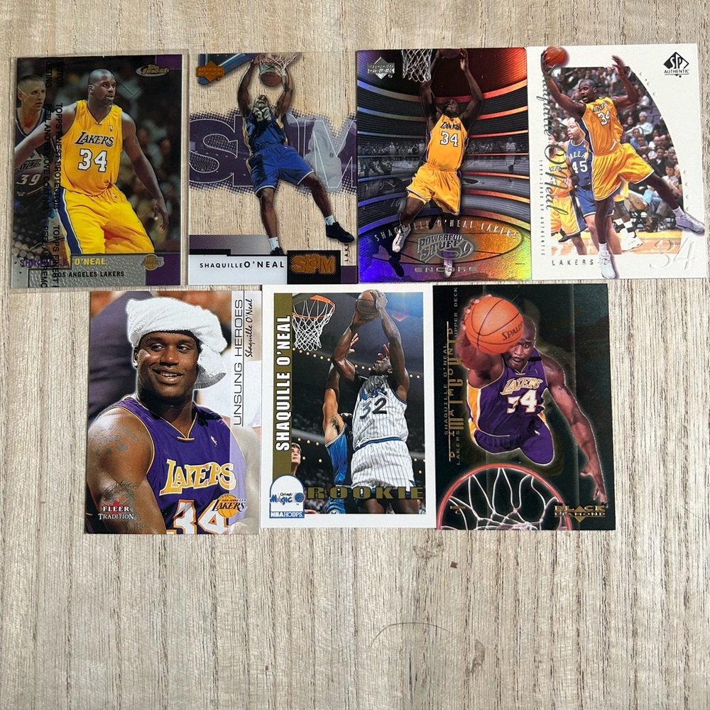 Shaquille O’Neal Lakers Basketball Collectible Cards